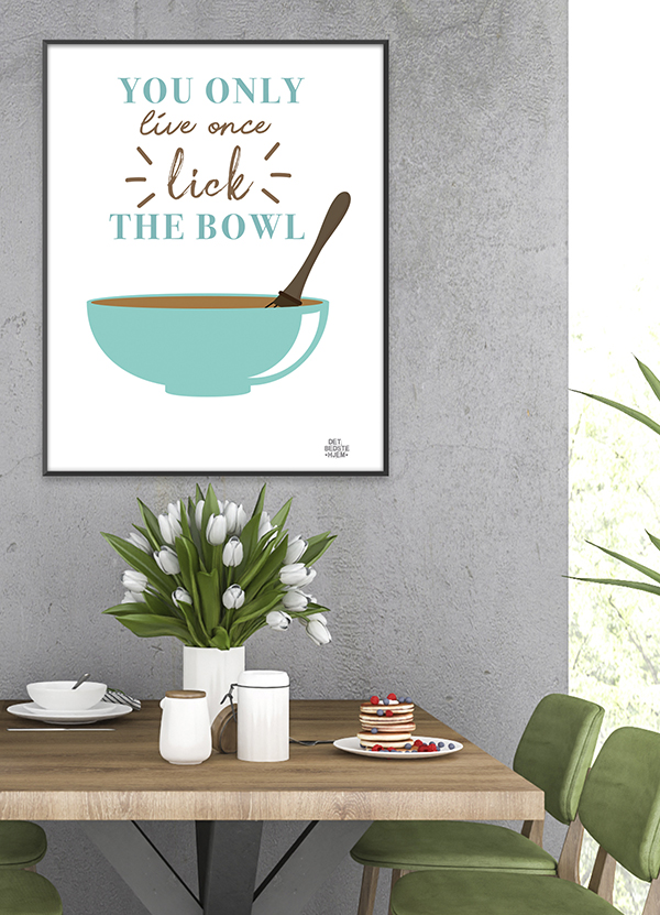 Serie Lick The Bowl - Plakat 21 X 29 A4 Kr 199 -