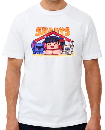 Shadys   Kæledyr   Tee   Hvid   T - Shirt   Geekd   Dk