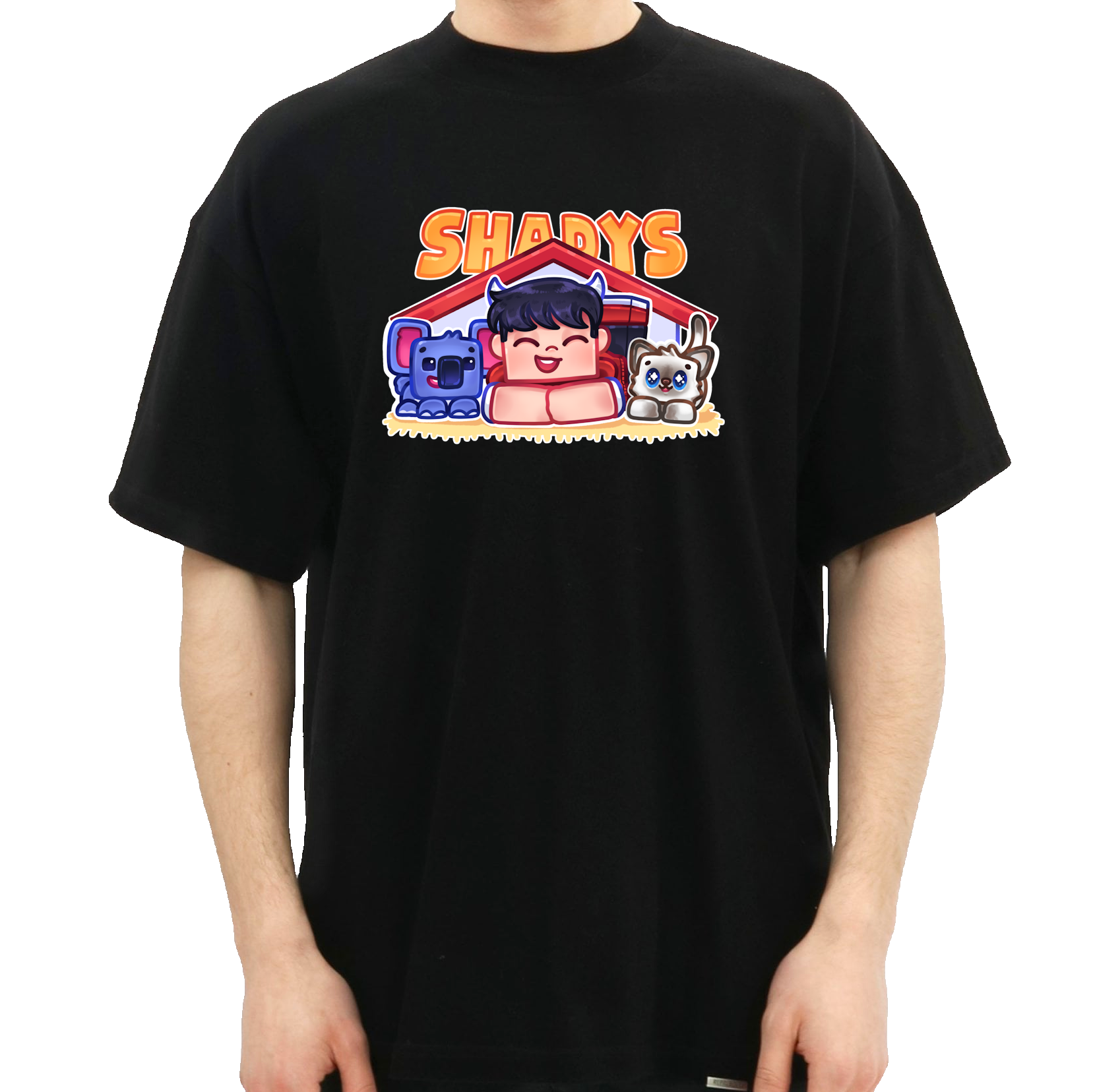Shadys   Kæledyr   Tee   Sort   T - Shirt   Geekd   Dk