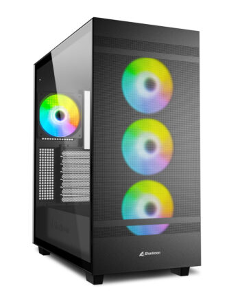 Sharkoon   Rebel   C50   Rgb    Tower   Case    Black    Tempered   Glass