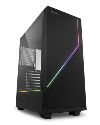 Sharkoon   Rgb   Flow    Tower   Caseâ   Black    Side   Panel   Of   Tempered   Glass