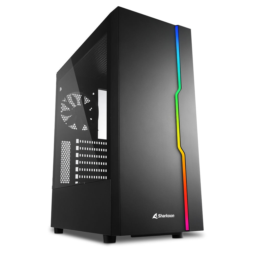 Sharkoon   Rgb   Slider    Tower   Case    Black