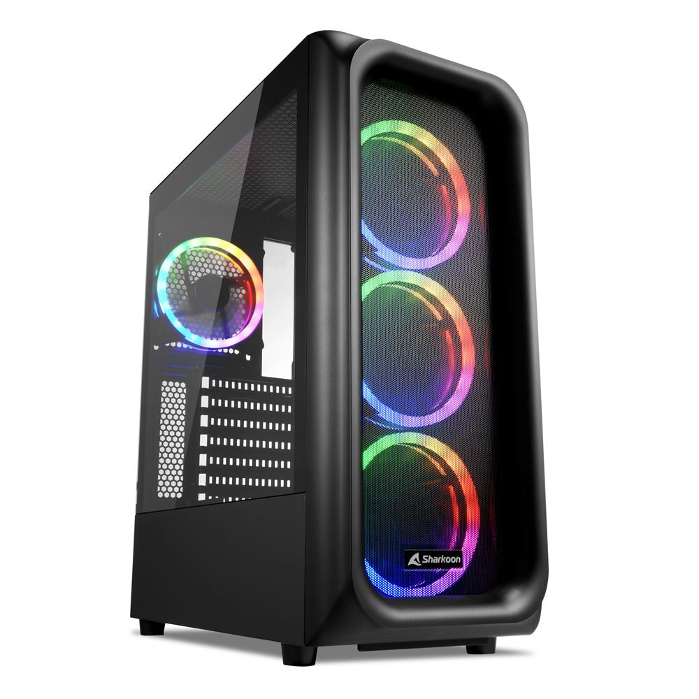 Sharkoon   Tk5m   Rgb    Tower   Housing    Black    Tempered   Glass   Window