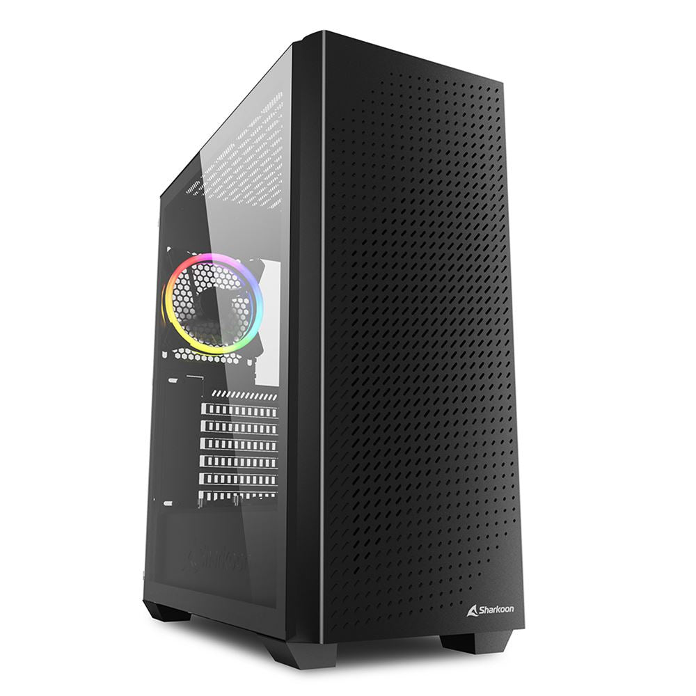 Sharkoon   Vs9   Rgb     Tower   Case    Black    Tempered   Glass
