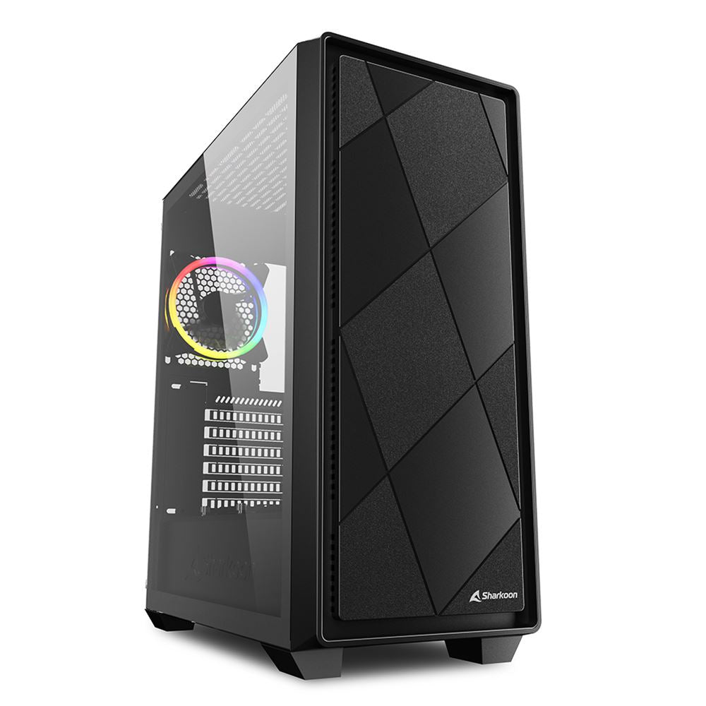 Sharkoon   Vs8   Rgb     Tower   Case    Black    Tempered   Glass