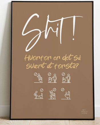 Shit   Hvorfor   Er   Det   Så   Svært   At   Forstå   Toilet   Plakat    Brun    21   X   29        A4    Kr    199  -