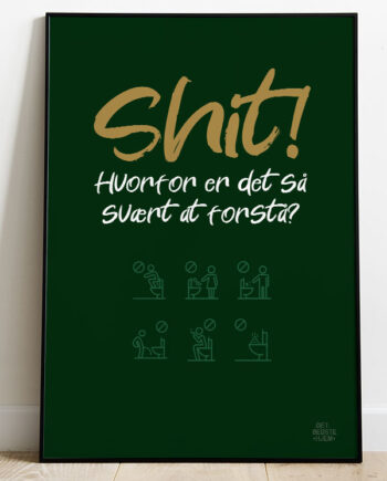 Shit   Hvorfor   Er   Det   Så   Svært   At   Forstå   Toilet   Plakat   21   X   29        A4    Kr    199  -