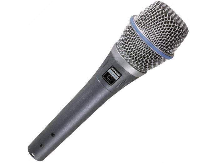 Shure   Beta   87a   Mikrofon   Kabling  - 52   5dbv   Pascal   Mono   Blå   Sølv   Geekd   Dk