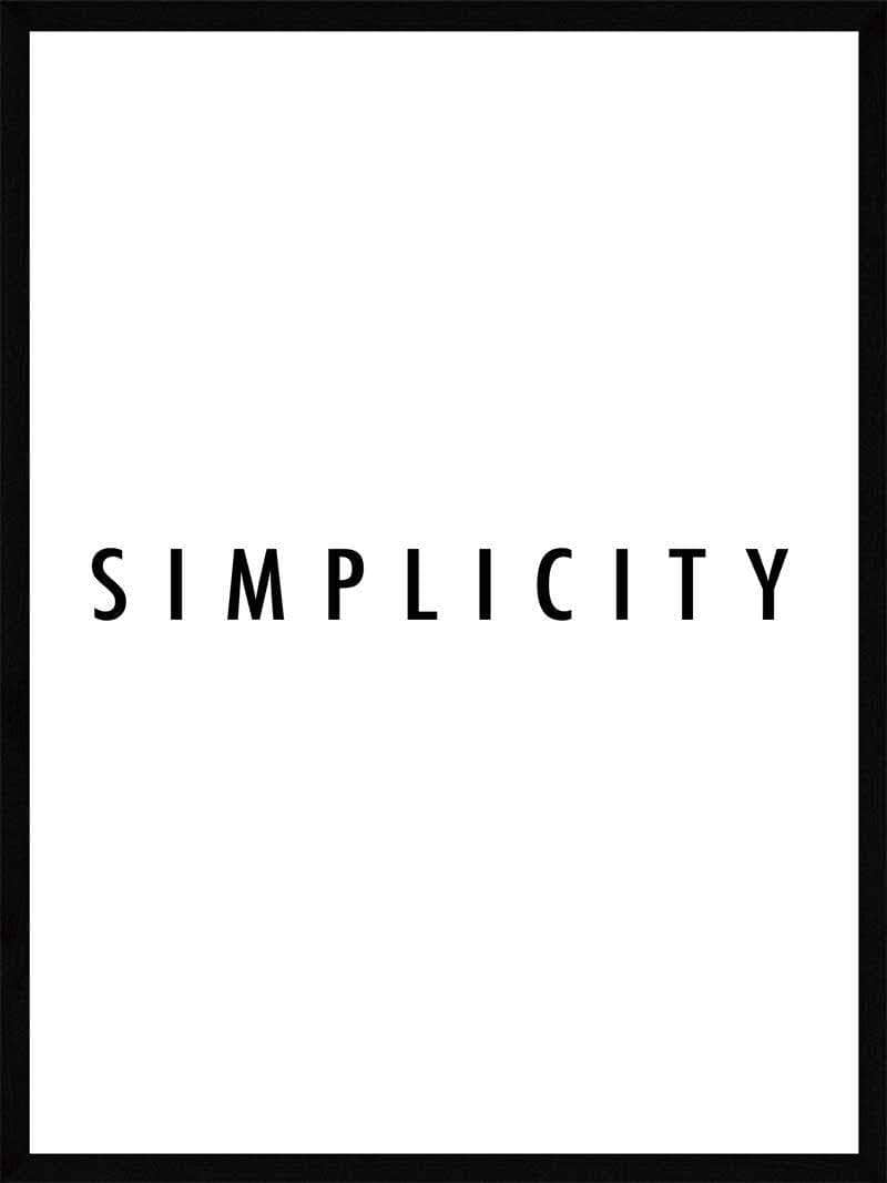 Simplicity   Plakat