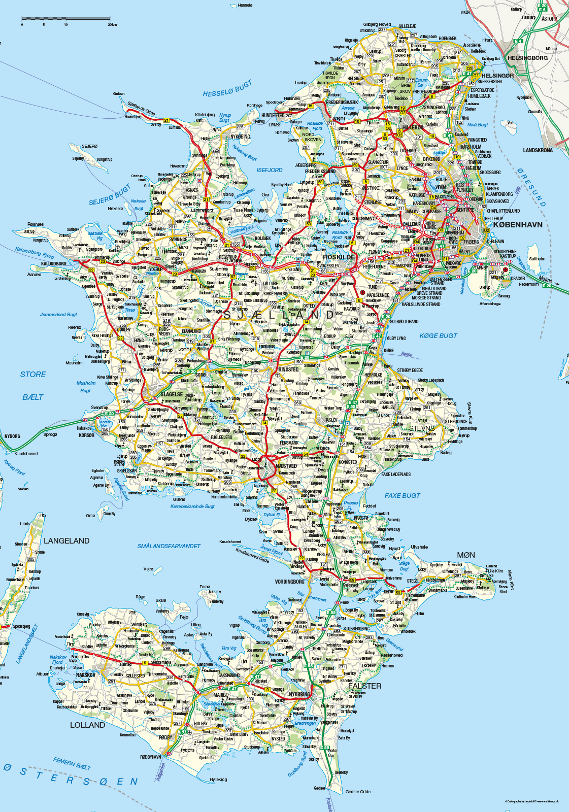 Sjælland   Og   Lolland - Falster   Af   Illux