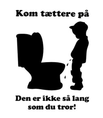 Sjov   Toilet   Wallsticker    Den   Er   For   Kort    26x35cm