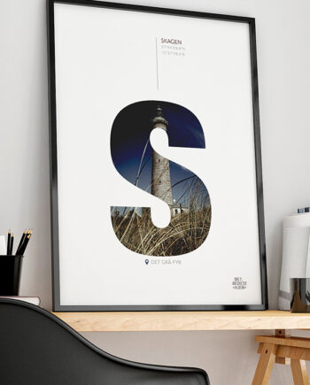 Skagen - Plakat   Det   Grå   Fyr   21   X   29        A4    Kr    199  -