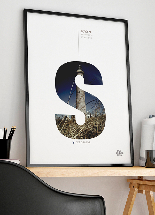 Skagen - Plakat Det Grå Fyr 21 X 29 A4 Kr 199 -