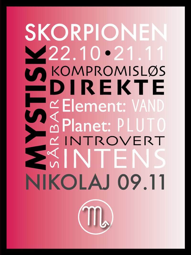 Skorpionen   Stjernetegn   Med   Tekst   Plakat