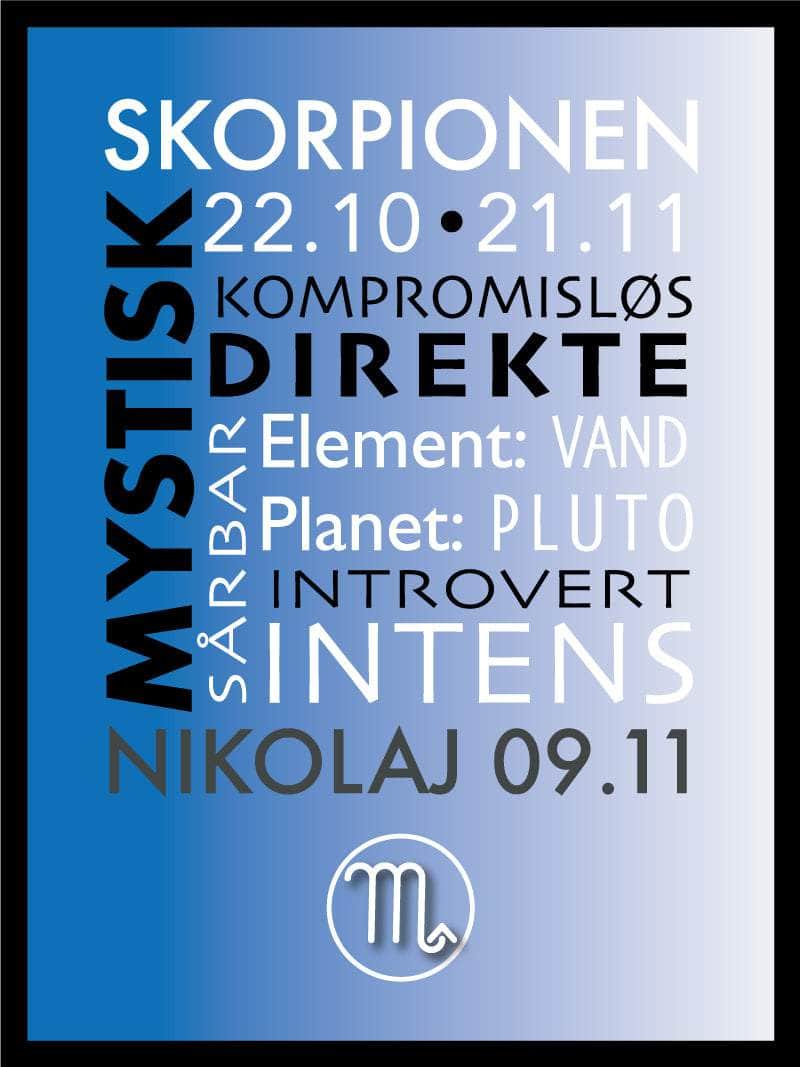 Skorpionen   Stjernetegn   Med   Tekst   Plakat