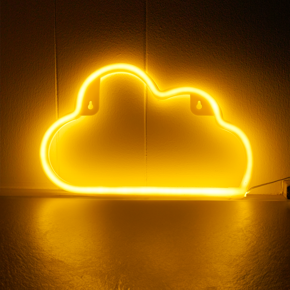 Sky   Neon   Led   Lampe   Varm   Hvid