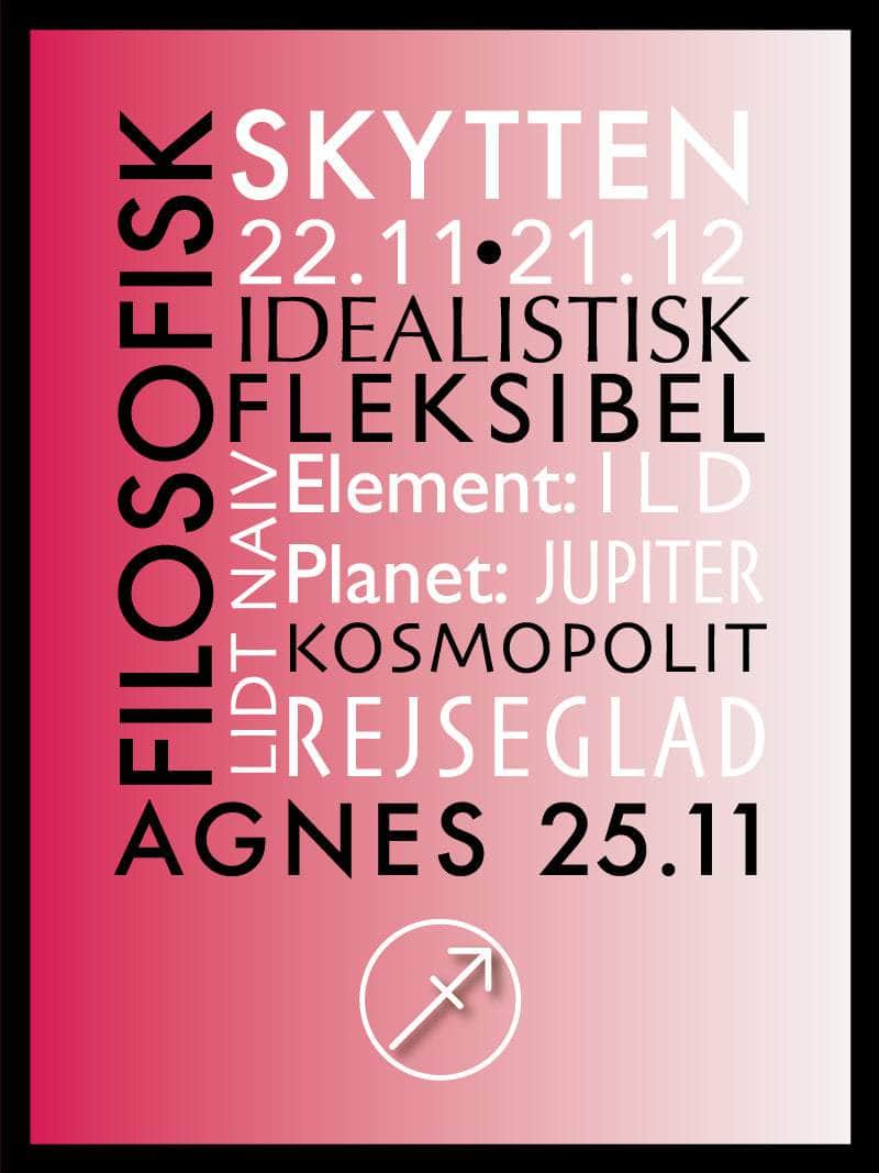 Skytten   Stjernetegn   Med   Tekst   Plakat