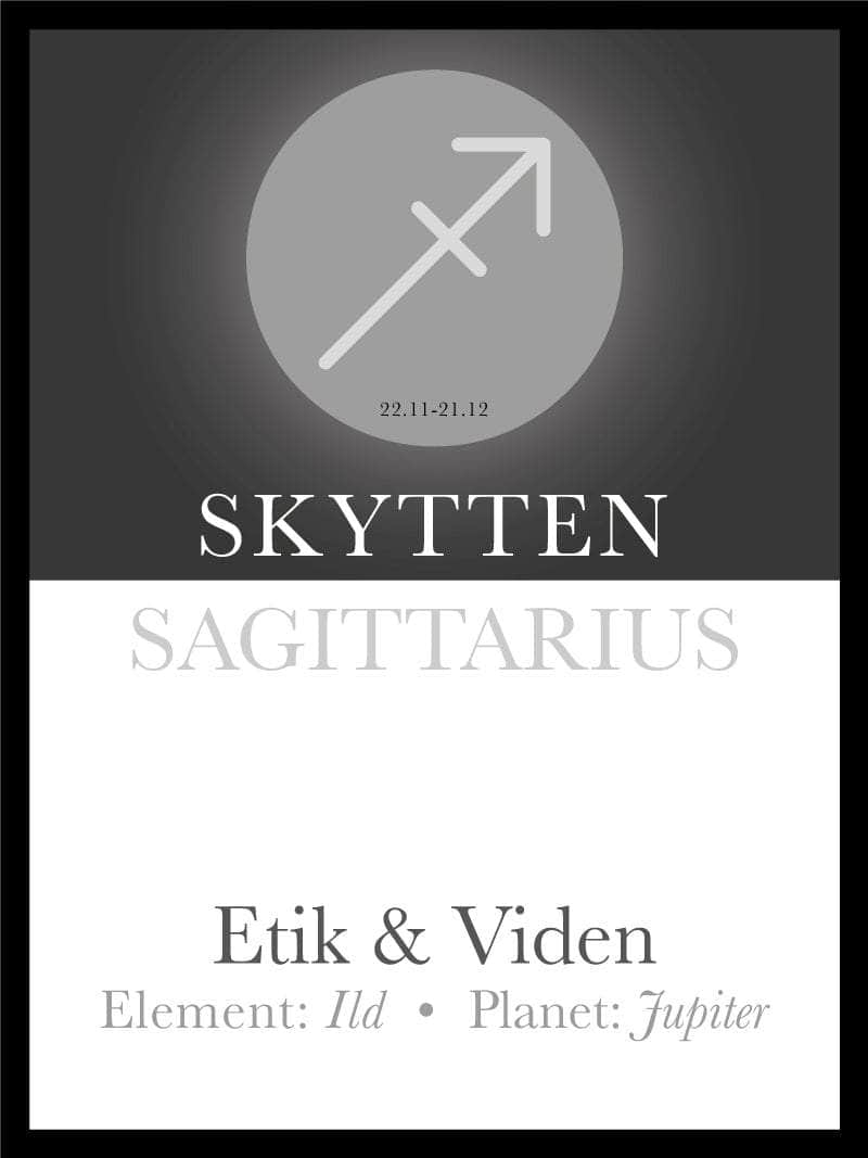 Skytten   Stjernetegn   Tekst   Plakat