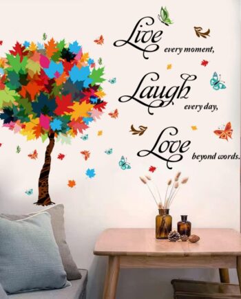Sød   Citat   Wallsticker    Live   Every   Moment    Laugh   Everyday    Love   Beyond   Words