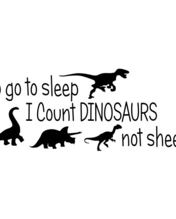 Sød   Dinosaurus   Wallsticker   Med   Et   Sjovt   Citat    I   Count   Dinosaurs