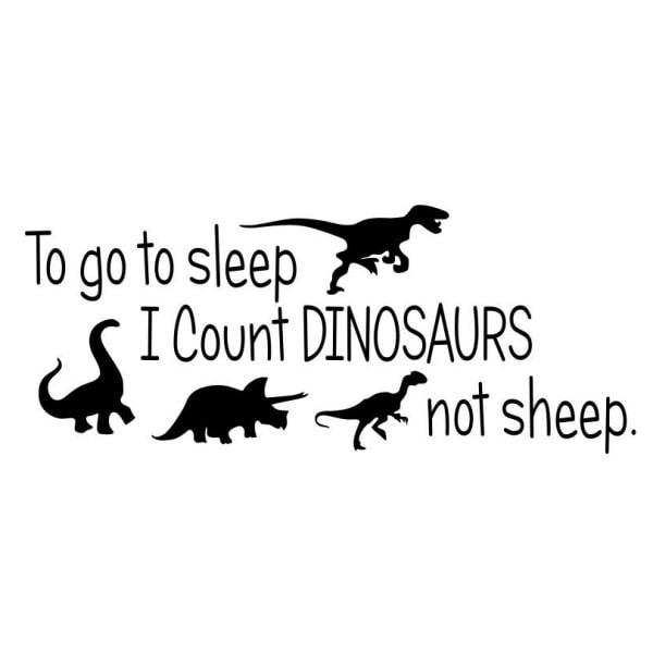 Sød Dinosaurus Wallsticker Med Et Sjovt Citat I Count Dinosaurs