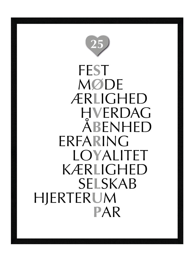 Sølvbryllup   Citat   Plakat