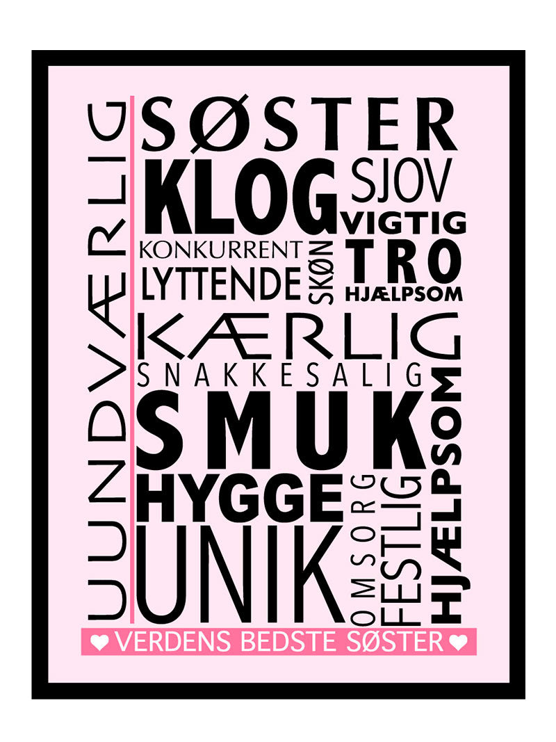 Søster   Citat   Plakat