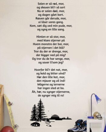 Solen   Er   Så   Rød    Mor   Wallsticker