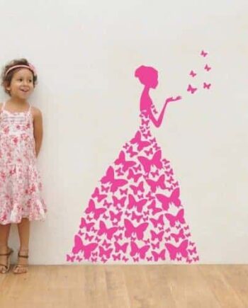 Sommerfugle   Dame   Wallsticker