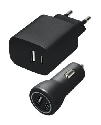 Speedlink   Wall     Car   Charger   Set   Usb - A     Usb - C   15w    Black   Oplader   Geekd   Dk
