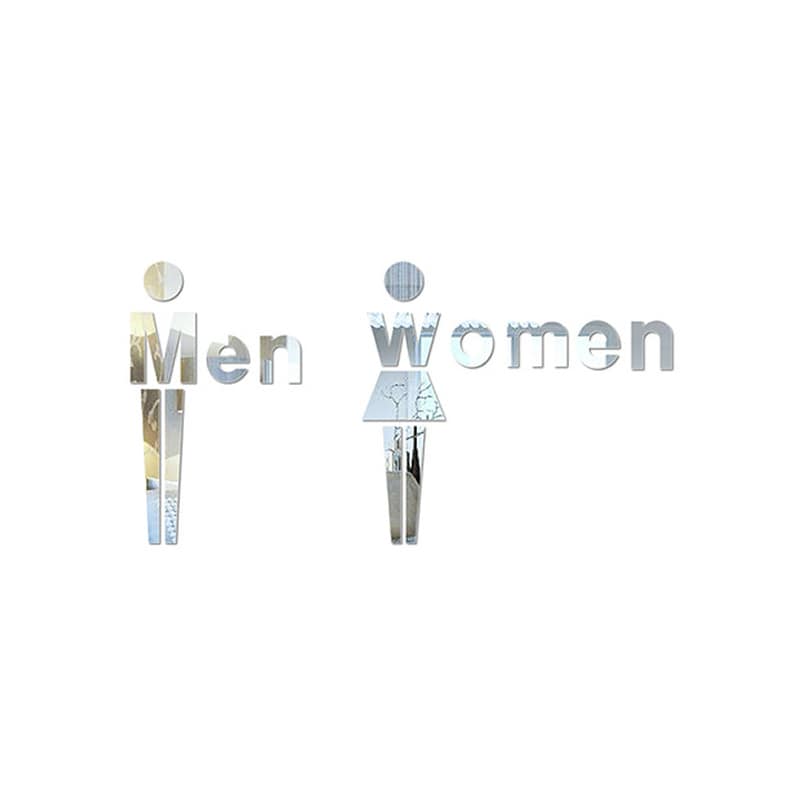 Spejl Toilet Skilt Sjov Og Flot Toilet Spejl Wallsticker Men Women