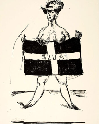 Stående   Kvinde   Med   Flag    1919   Af   Plakatwerket