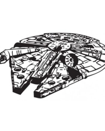 Star   Wars   Wallsticker    Tusindårsfalken    Sort   Hvid    57x88cm
