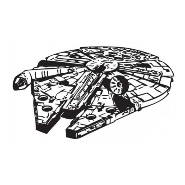 Star Wars Wallsticker Tusindårsfalken Sort Hvid 57x88cm