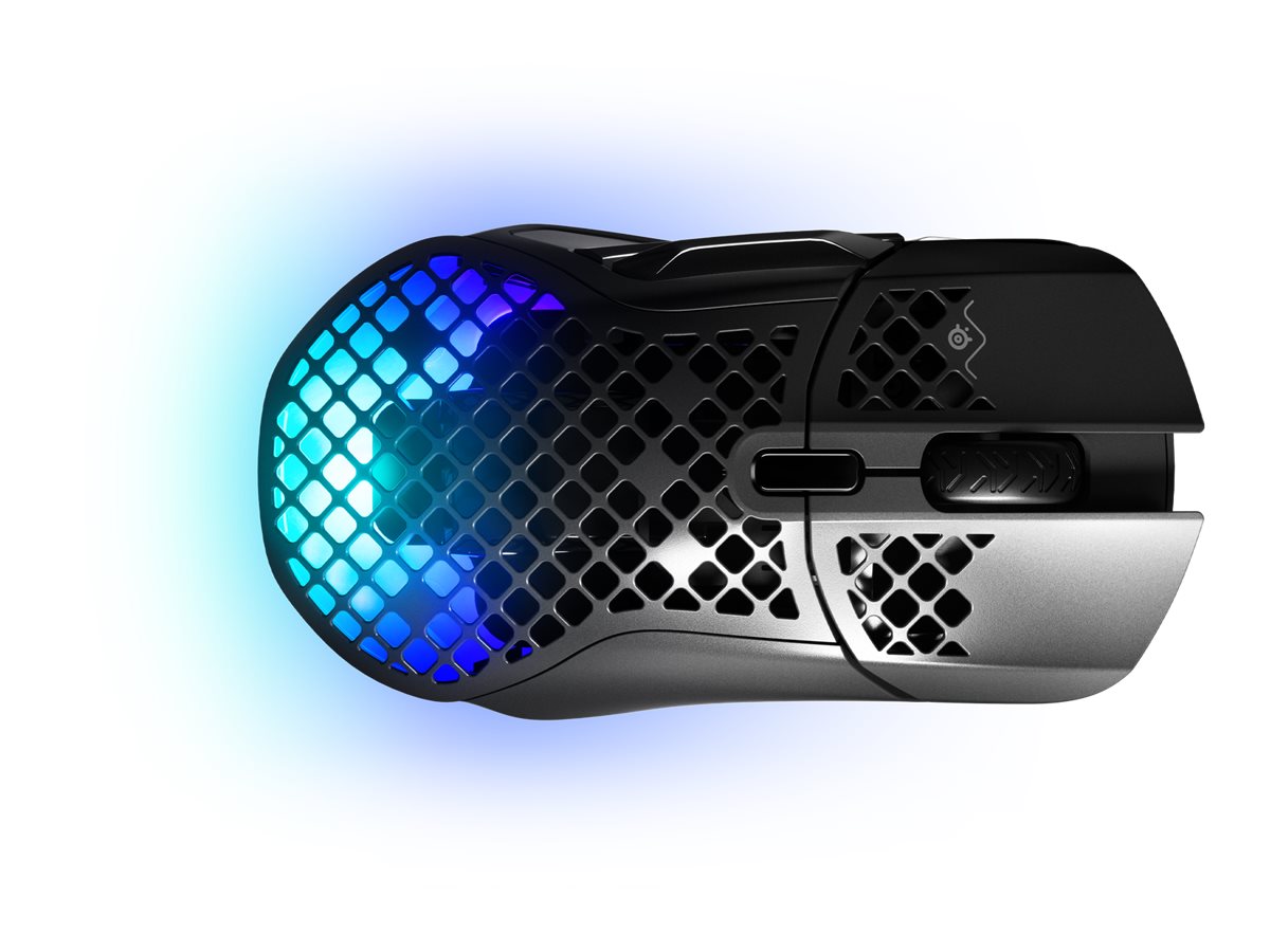 Steelseries   Aerox       Optisk   Trådløs   Kabling   Sort