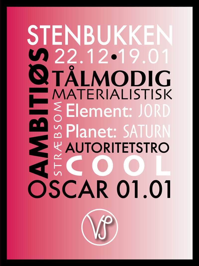 Stenbukken   Stjernetegn   Med   Tekst   Plakat