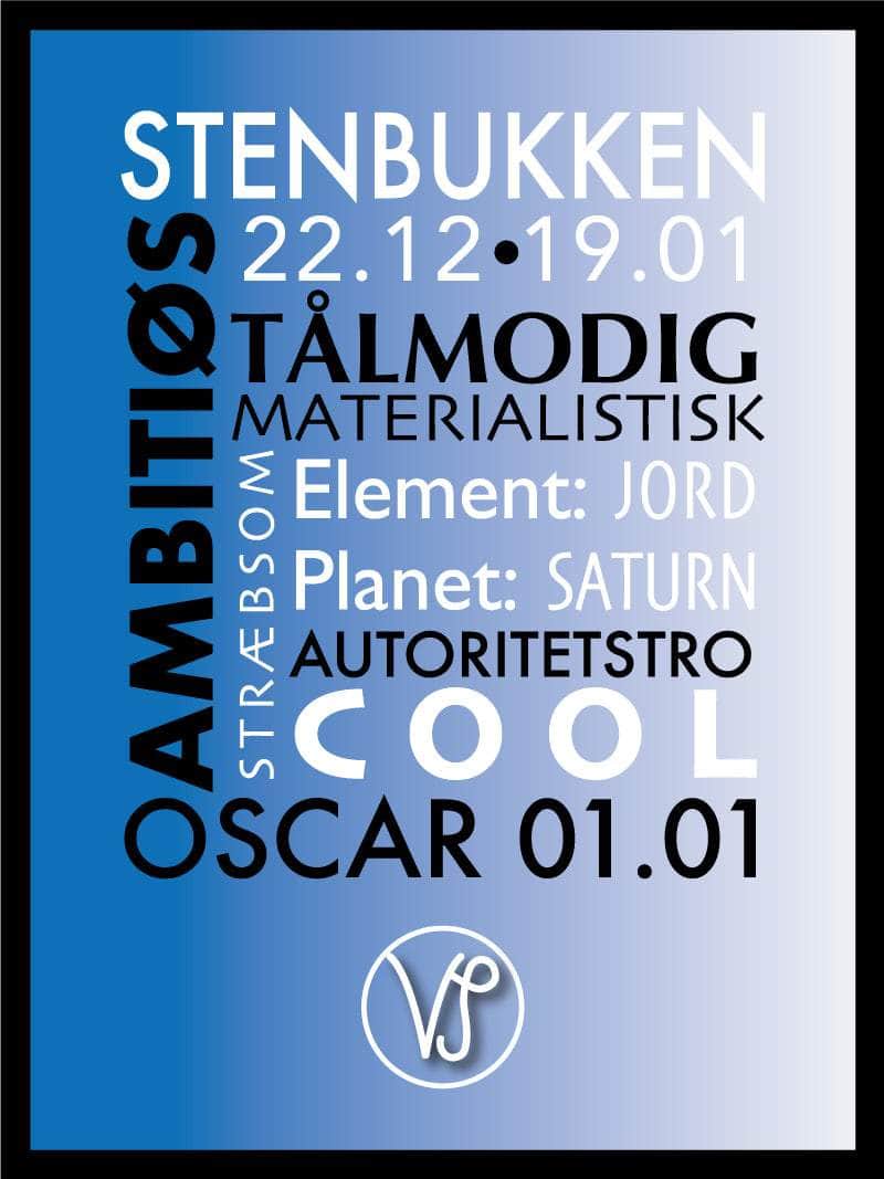 Stenbukken   Stjernetegn   Med   Tekst   Plakat