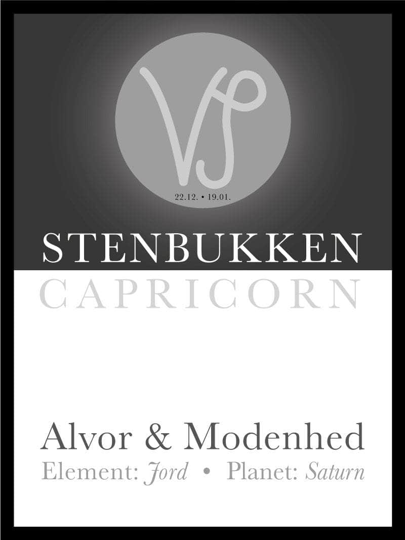 Stenbukken   Stjernetegn   Tekst   Plakat