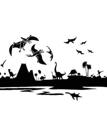 Stor   Dinosaurus   Wallsticker    Fascinerende   Dino   Verden    75x138cm