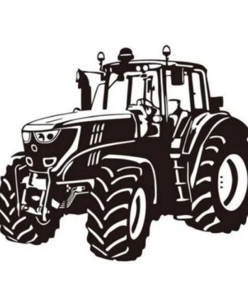 Stor   Og   Flot   Traktor   Wallsticker    Sort    37x56cm