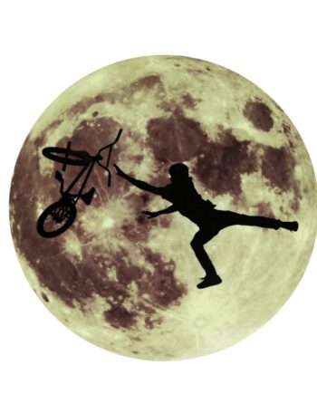 Stor   Selvlysende   Måne   Wallsticker    30   Cm    Tricks   På   Cykel
