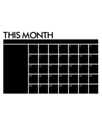 Stor   Wallsticker   Tavle   Til   Kridt    â   This   Monthâ    Kalender   Med   Tal    60x100cm