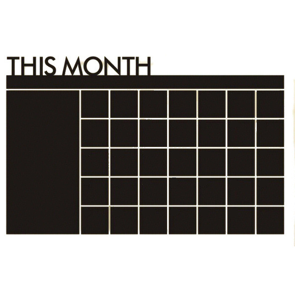 Stor   Wallsticker   Tavle   Til   Kridt    â   This   Monthâ    Kalender    60x100cm