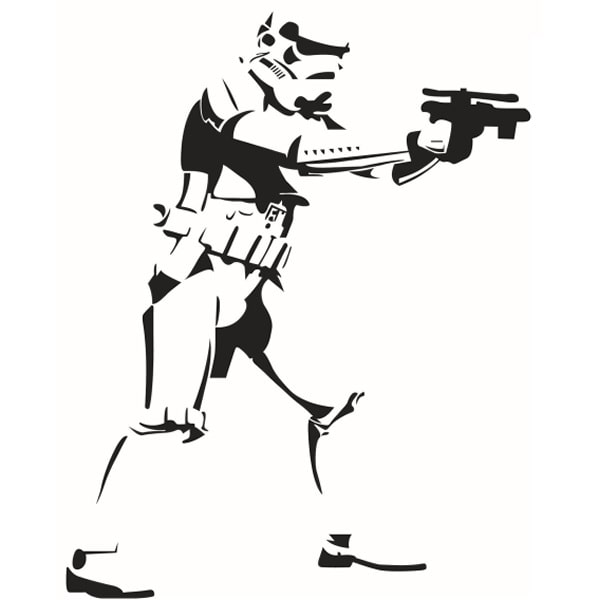Stormtrooper Wallsticker Flot Star Wars Wallsticker 46x58cm