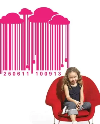 Stregkode   Regn   Med   Egne   Tal   Wallsticker