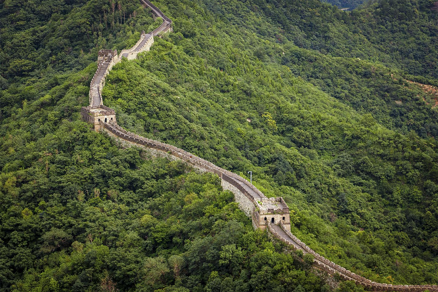 The   Great   Wall   Of   China   Cutting   Through   The   Landscape   Af   Rasmus   Gundorff   Sæderup