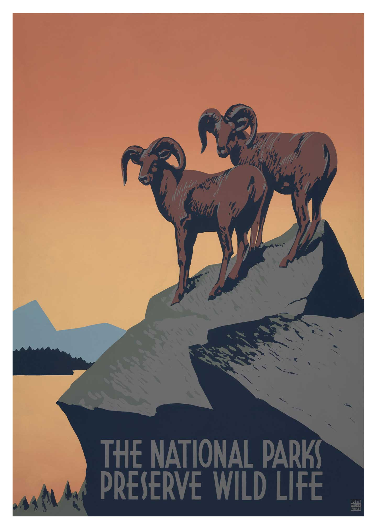 The   National   Parks   Af   Vintage   Vista   Designs