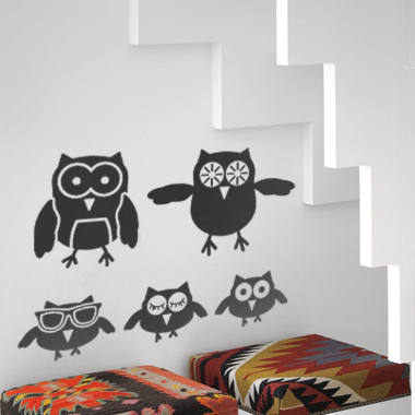 The   Owls   Wallsticker   Af   Alan   Smithee    40x26   Cm