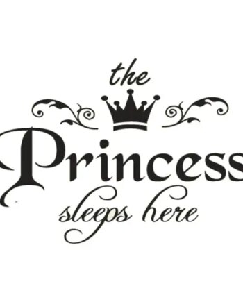 The   Princess   Sleeps   Here    Flot   Wallsticker   Til   Prinsessen