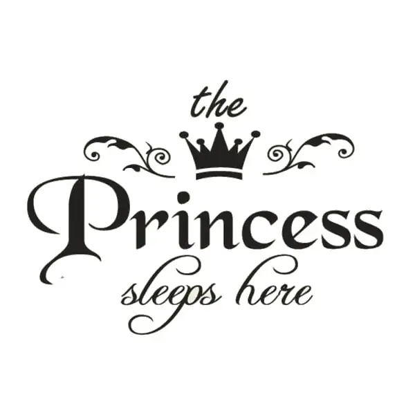 The Princess Sleeps Here Flot Wallsticker Til Prinsessen